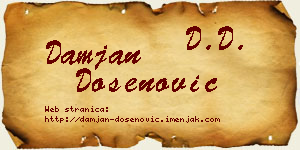 Damjan Došenović vizit kartica